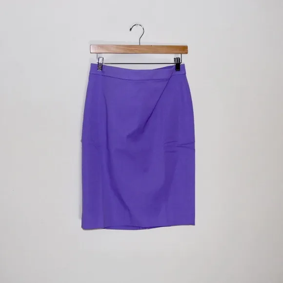 J.Crew No. 2 Pencil® Skirt in Bi-stretch Cotton in Violet Bouquet (Purple)