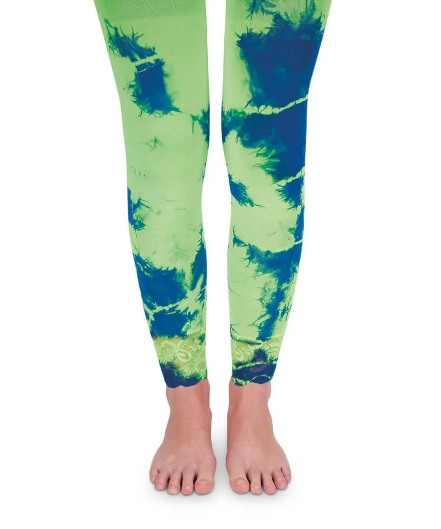 Jefferies Lace Tie Dye Footless Tights