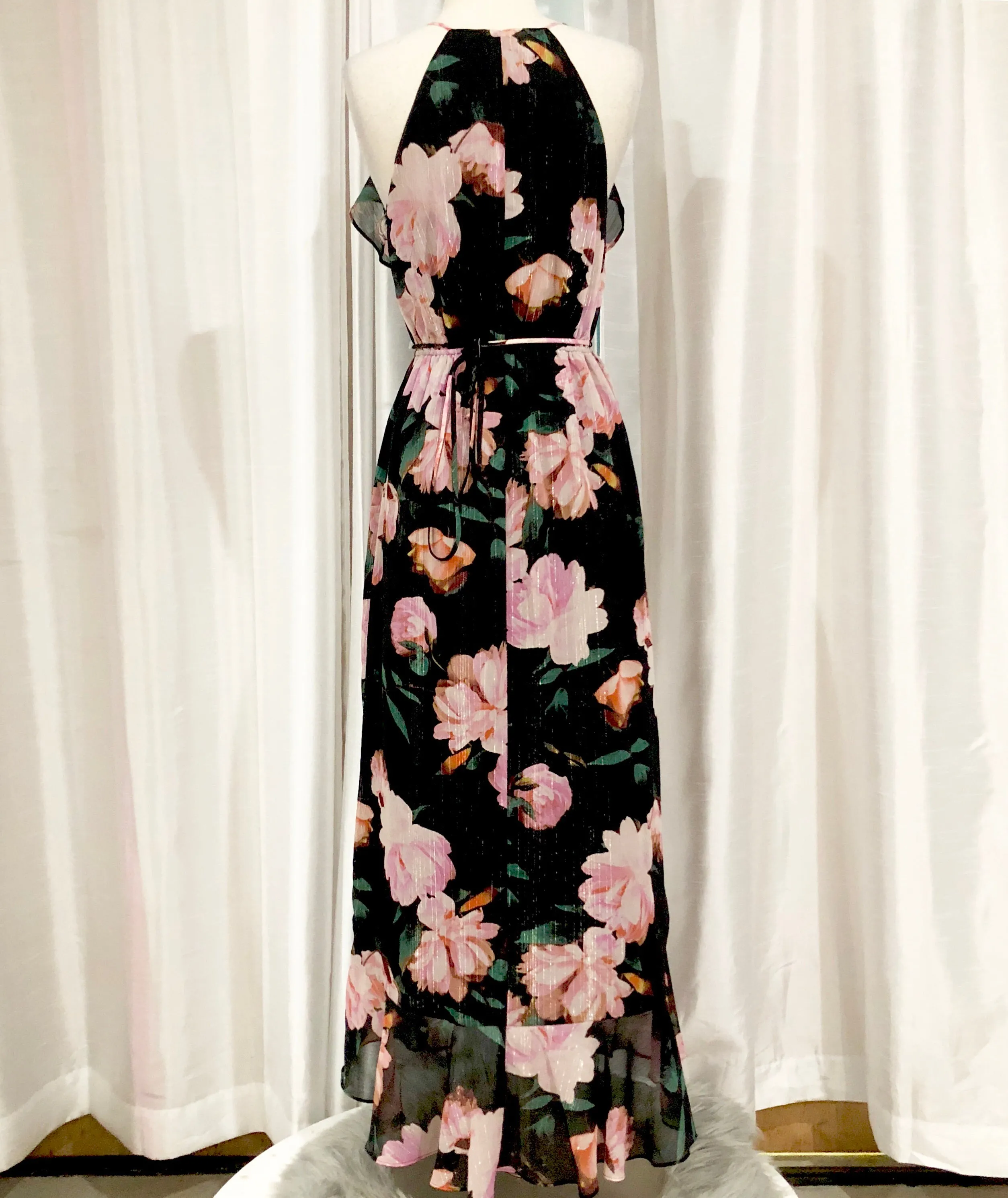 JENNIFER LOPEZ Floral Print Maxi Dress Size 2 NWT
