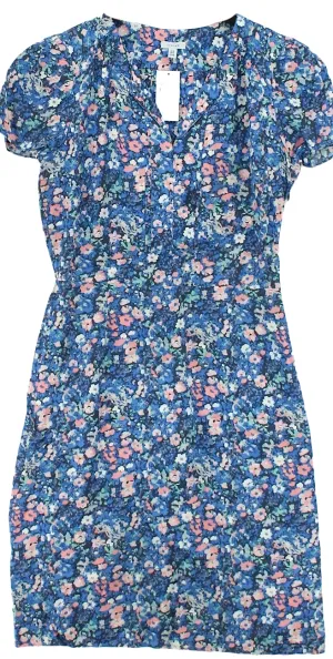 Jigsaw London UK. Blue Floral 100% Viscose Maxi Dress