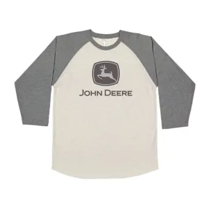 John Deere Toddler Charcoal Sleeve Logo 3/4 Tee