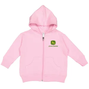 John Deere Toddler Pink Zip Hoodie