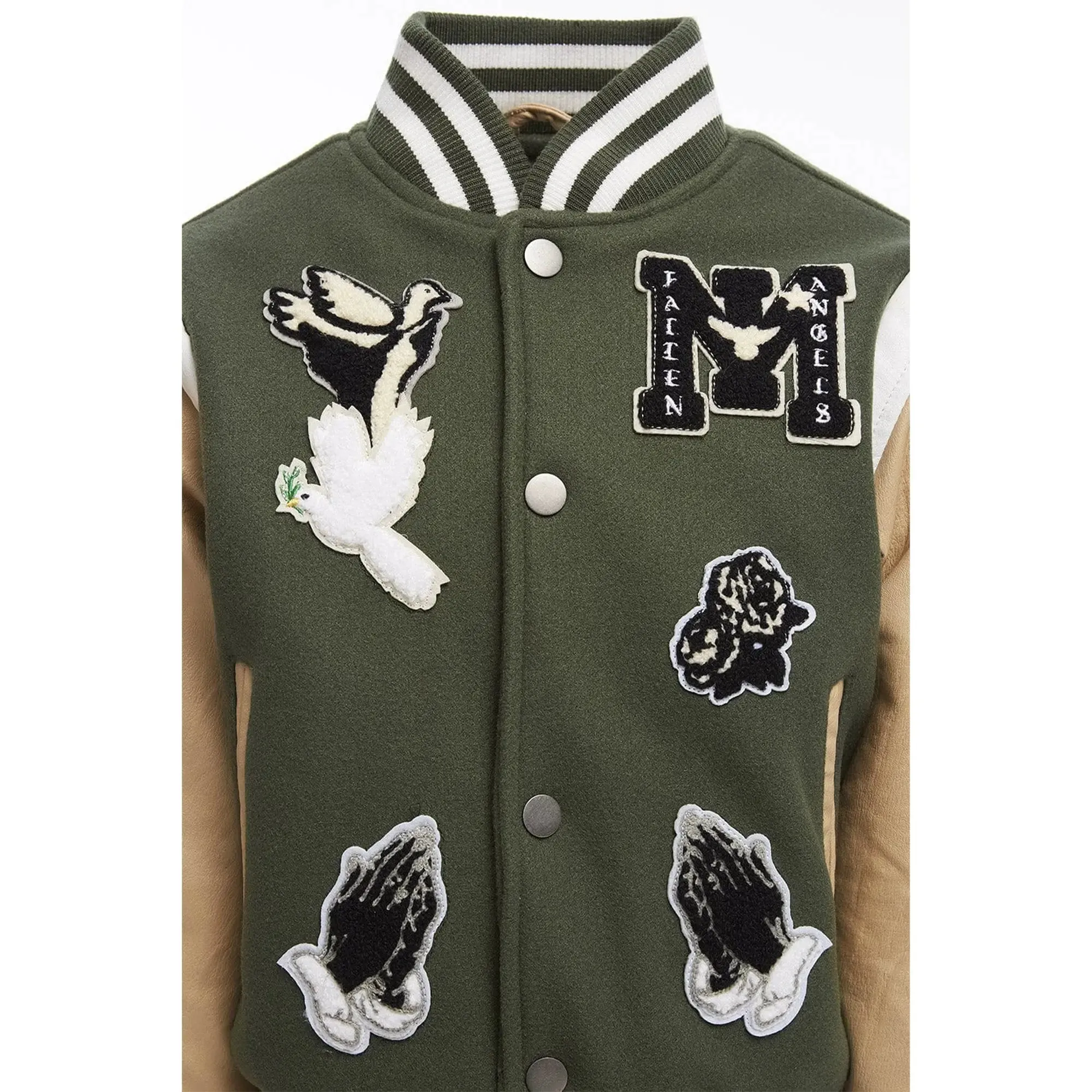 Jordan Craig Boys Fallen Angels Varsity Jacket (Pine)