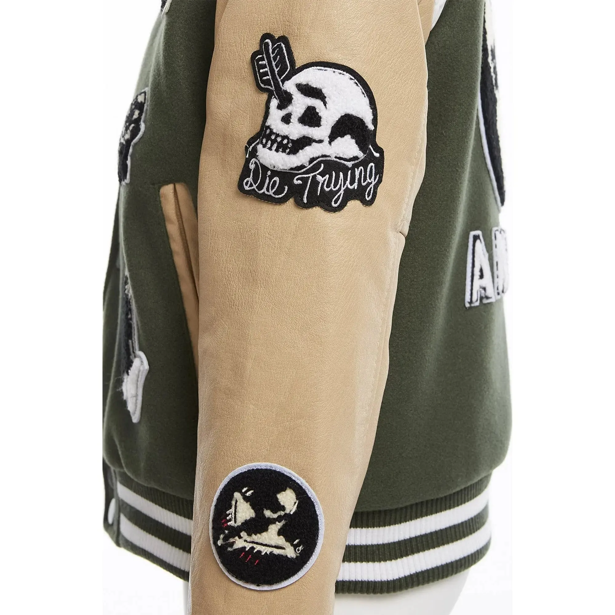 Jordan Craig Boys Fallen Angels Varsity Jacket (Pine)