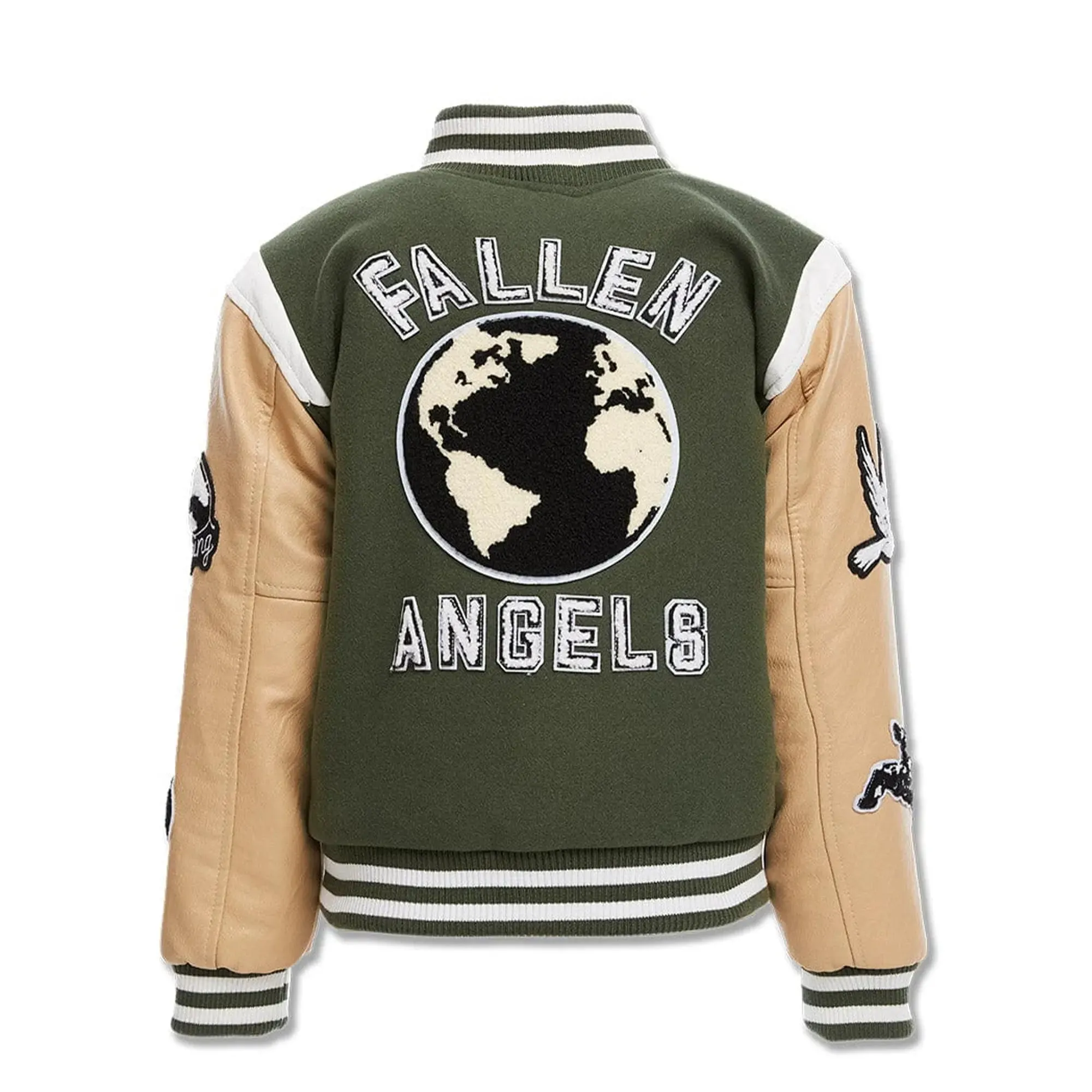 Jordan Craig Boys Fallen Angels Varsity Jacket (Pine)