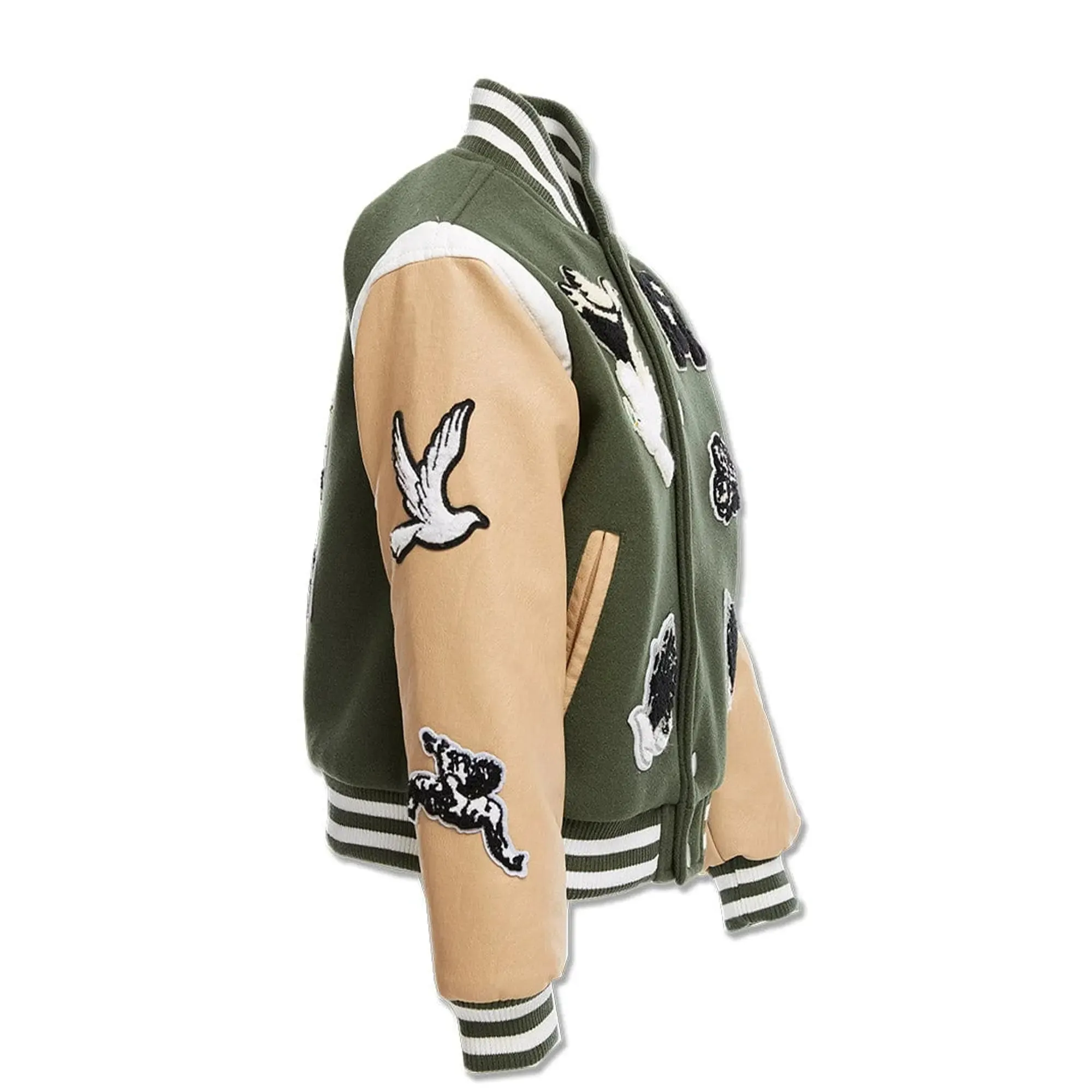 Jordan Craig Boys Fallen Angels Varsity Jacket (Pine)