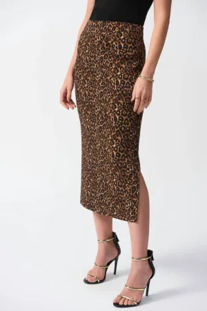 Joseph Ribkoff - Animal Print Midi Pencil Skirt