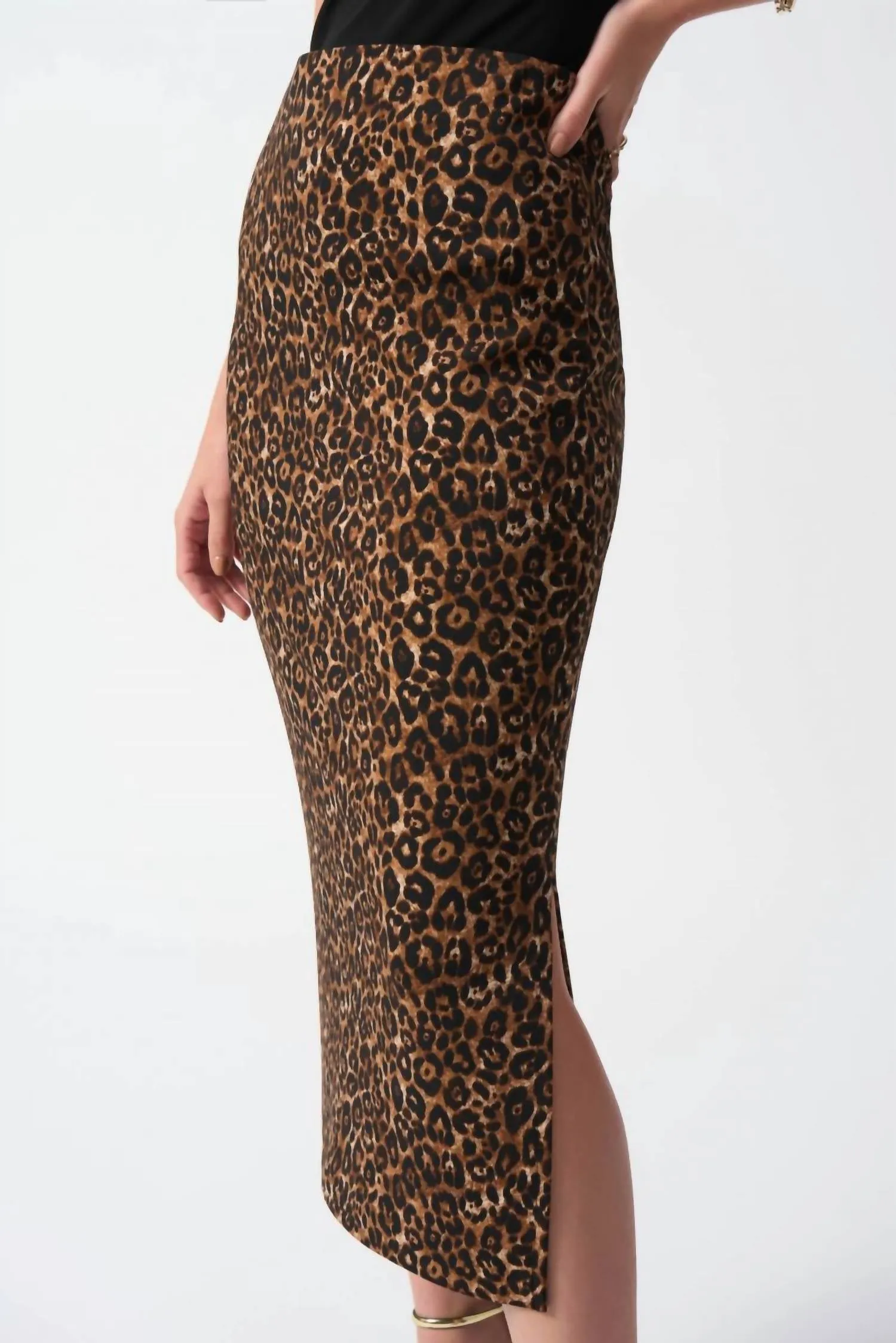 Joseph Ribkoff - Animal Print Midi Pencil Skirt