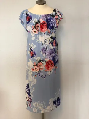 K FLORAL OFF SHOULDER MAXI DRESS