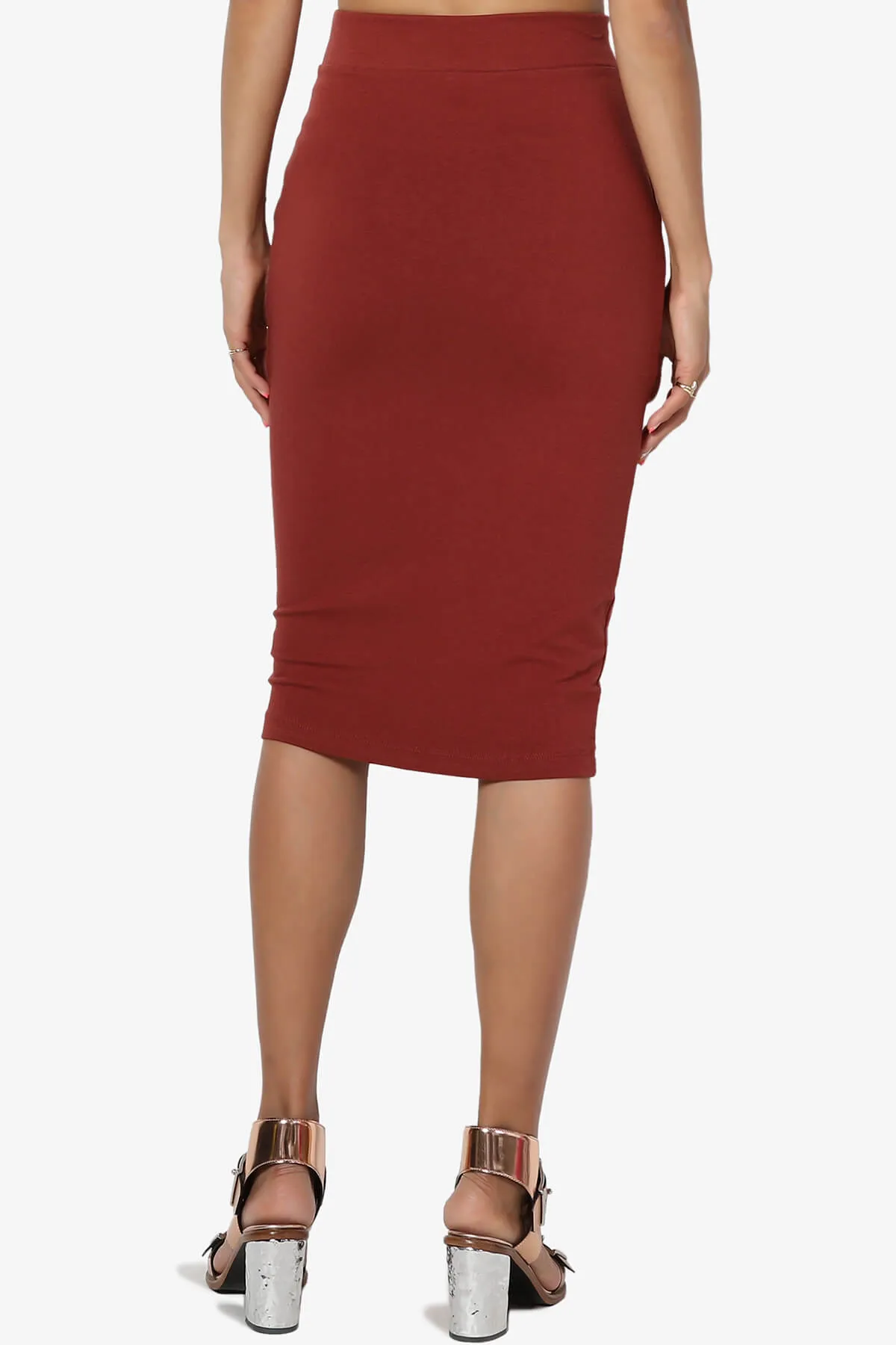 Karan Cotton Midi Pencil Skirt PLUS