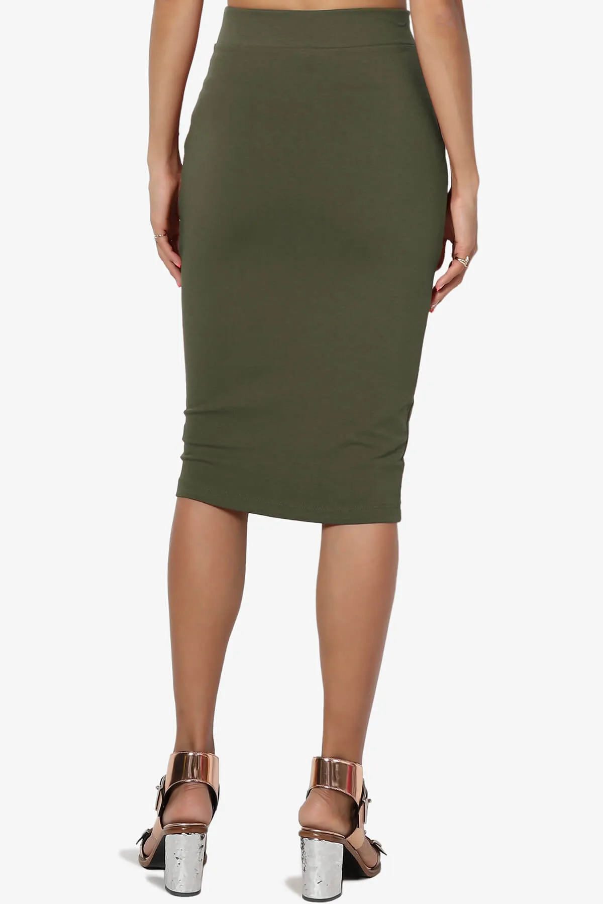 Karan Cotton Midi Pencil Skirt PLUS