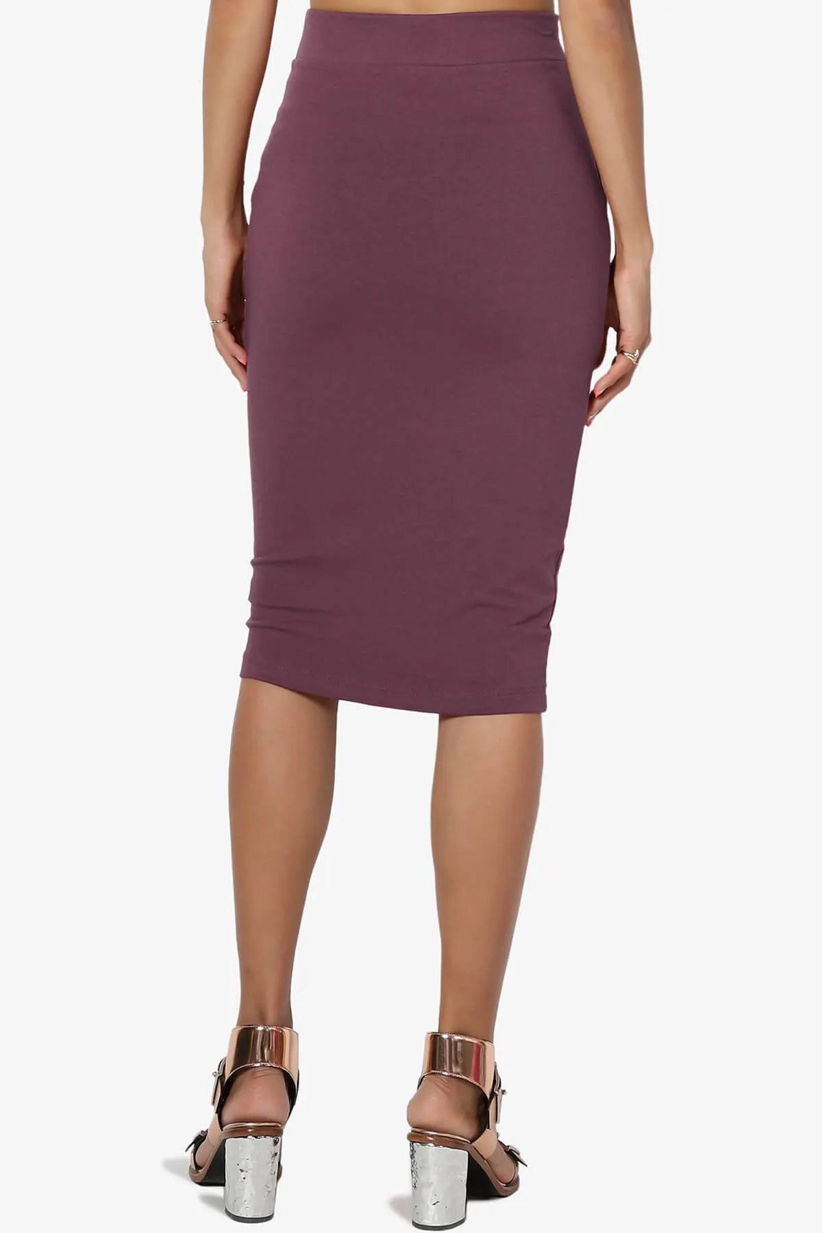 Karan Cotton Midi Pencil Skirt PLUS