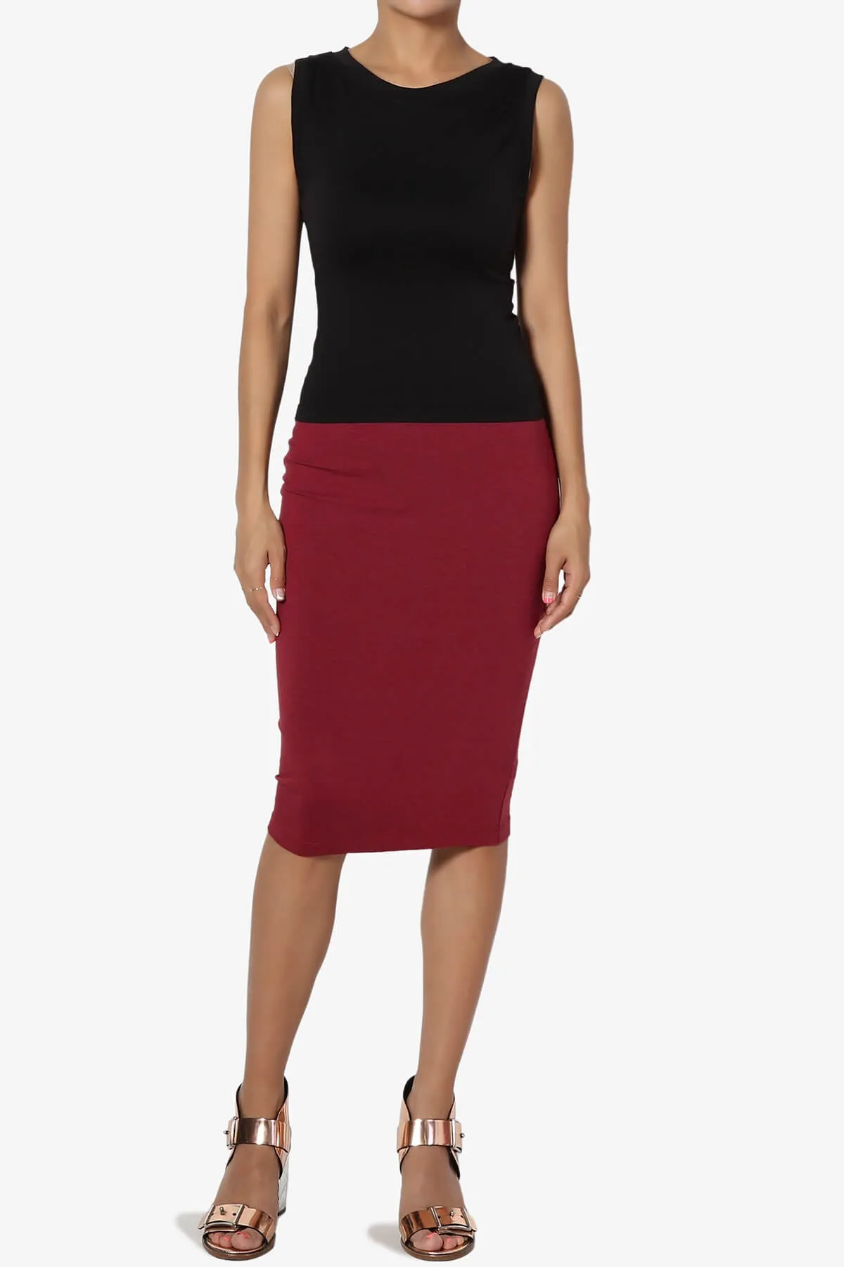Karan Cotton Midi Pencil Skirt PLUS