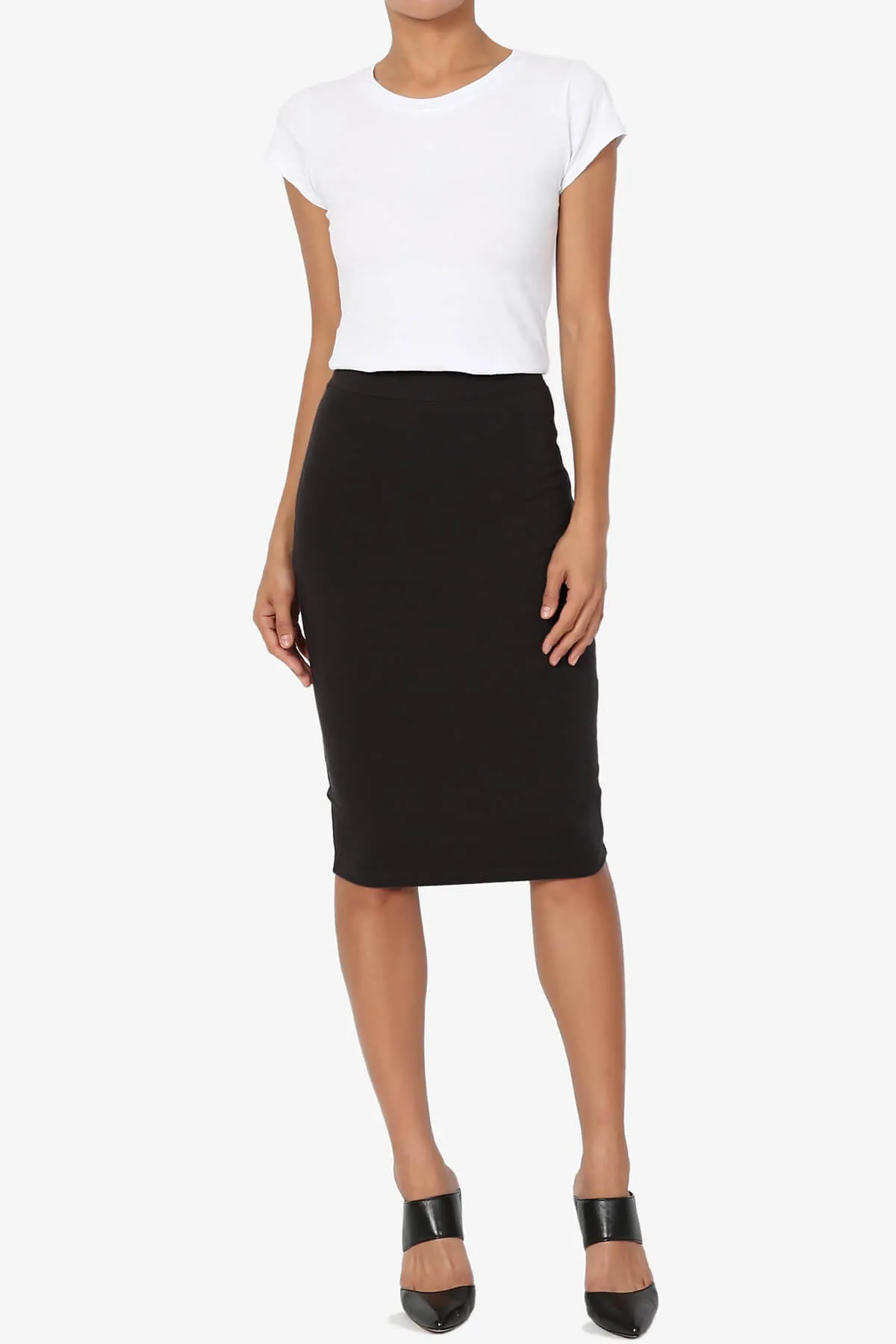 Karan Cotton Midi Pencil Skirt PLUS
