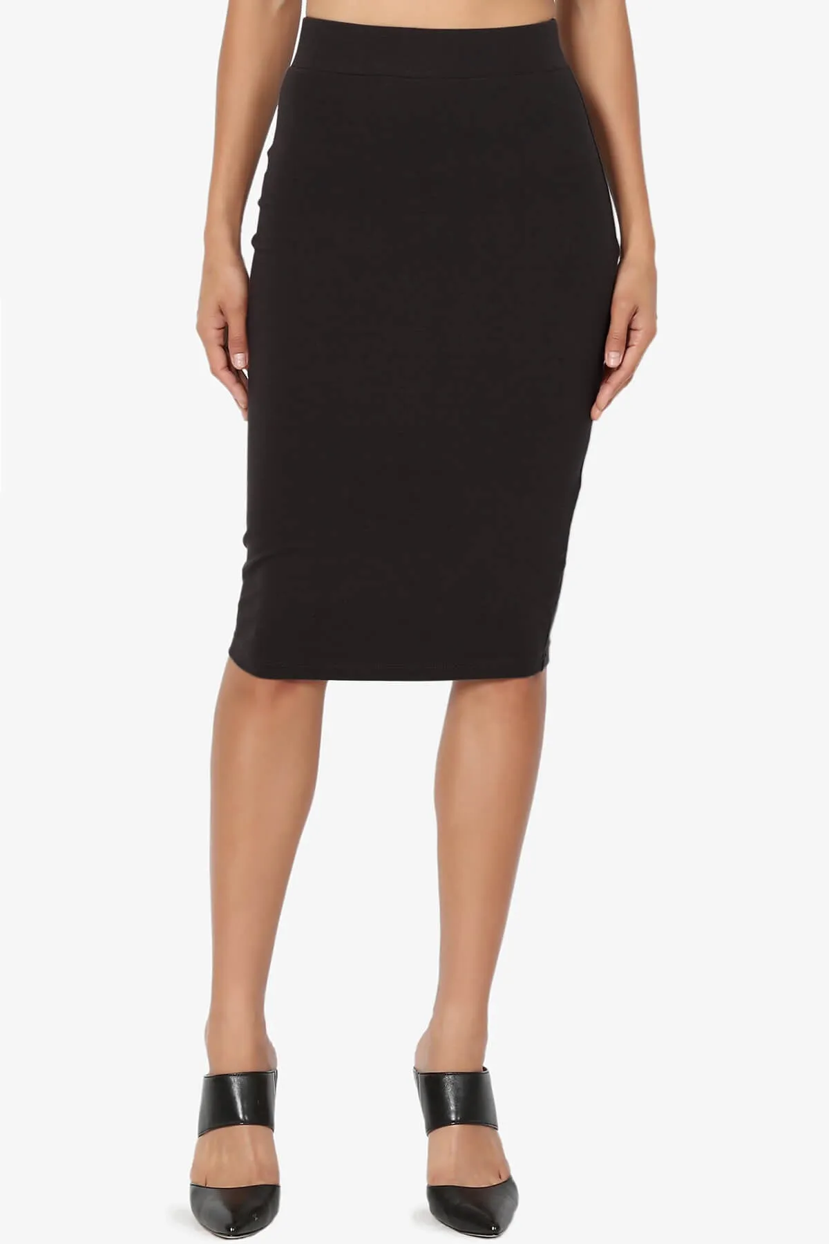 Karan Cotton Midi Pencil Skirt PLUS