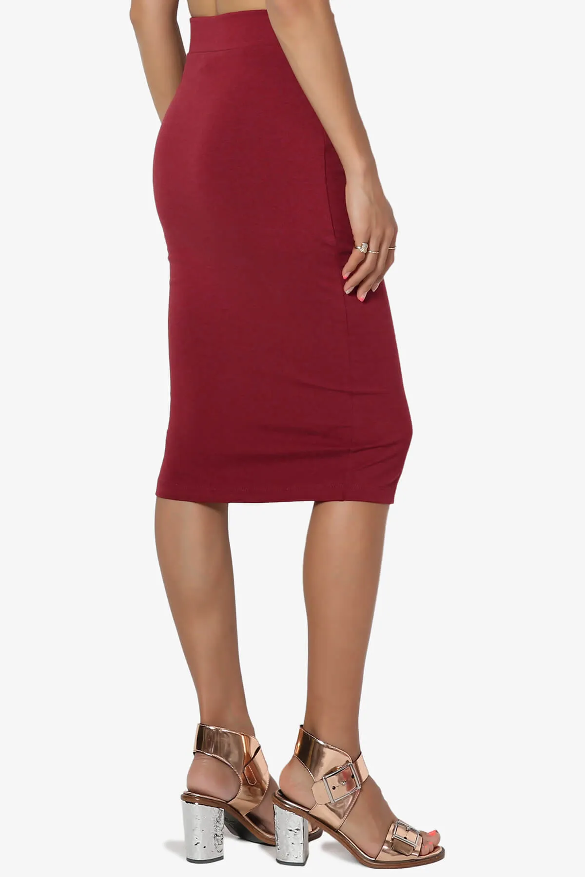 Karan Cotton Midi Pencil Skirt PLUS