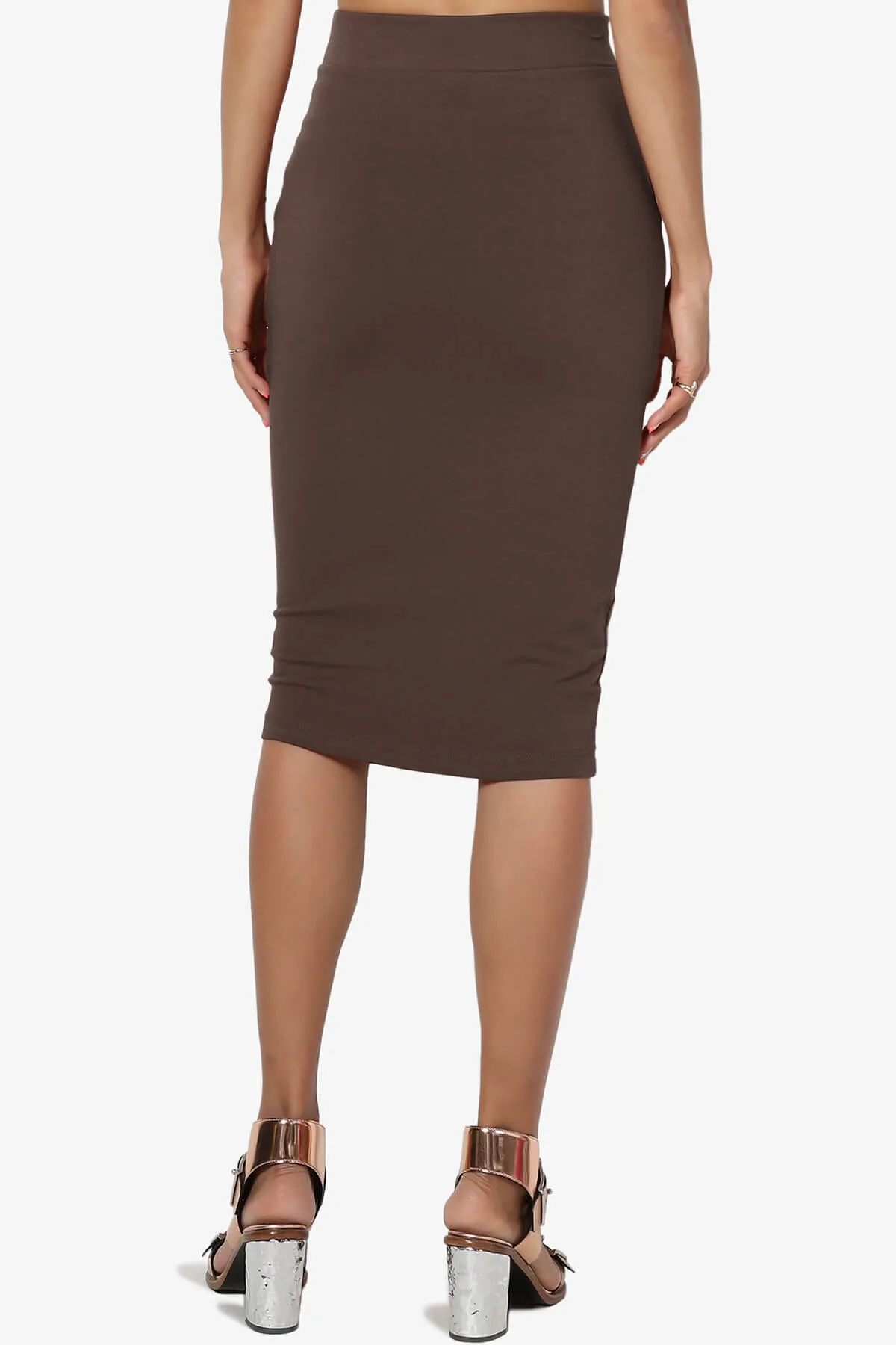 Karan Cotton Midi Pencil Skirt PLUS