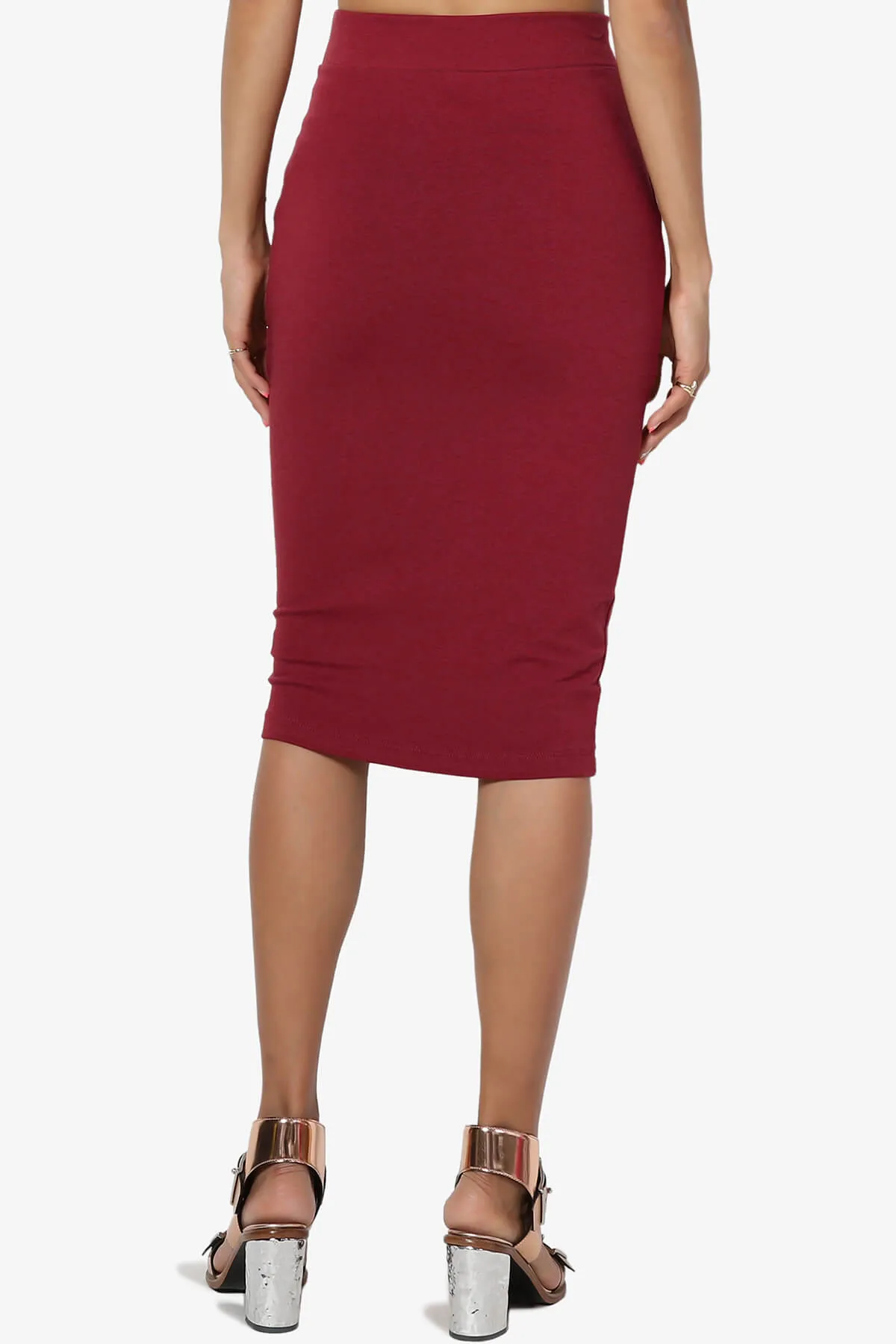 Karan Cotton Midi Pencil Skirt PLUS