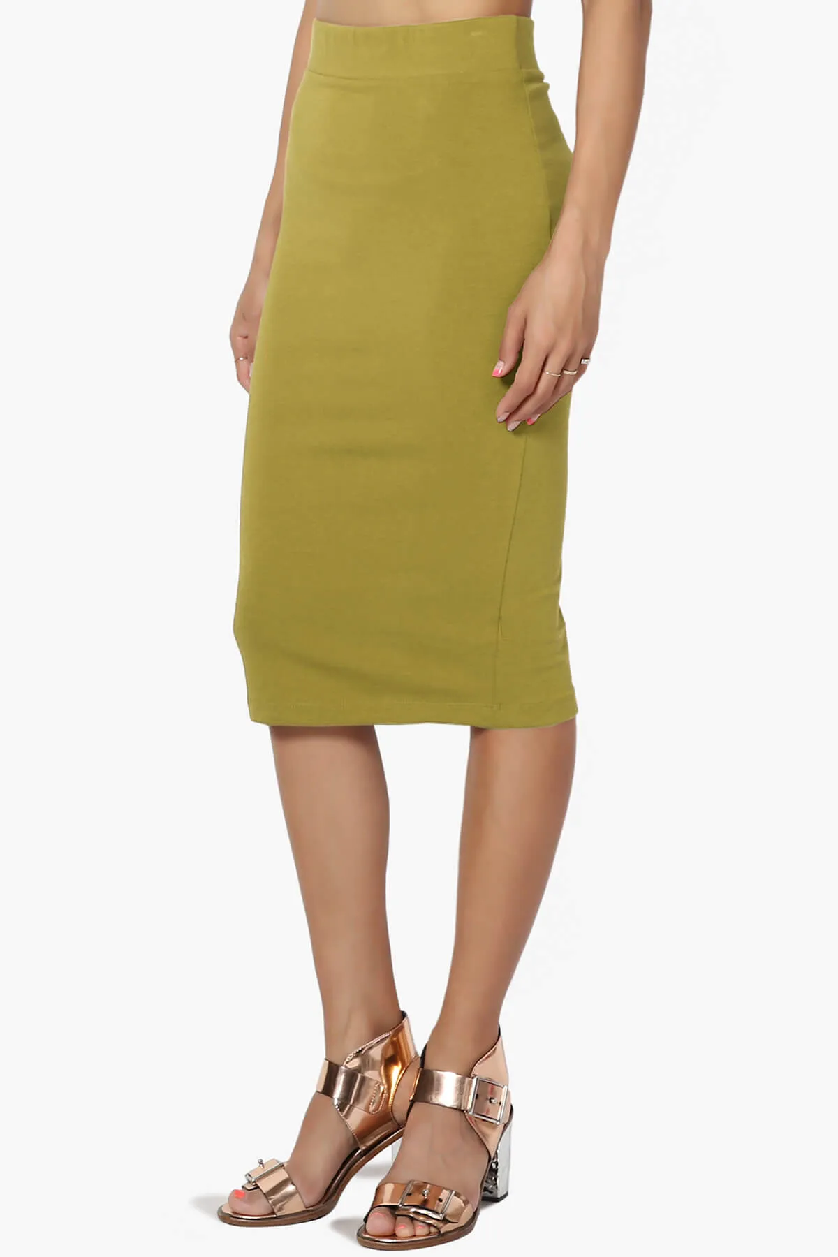 Karan Cotton Midi Pencil Skirt PLUS