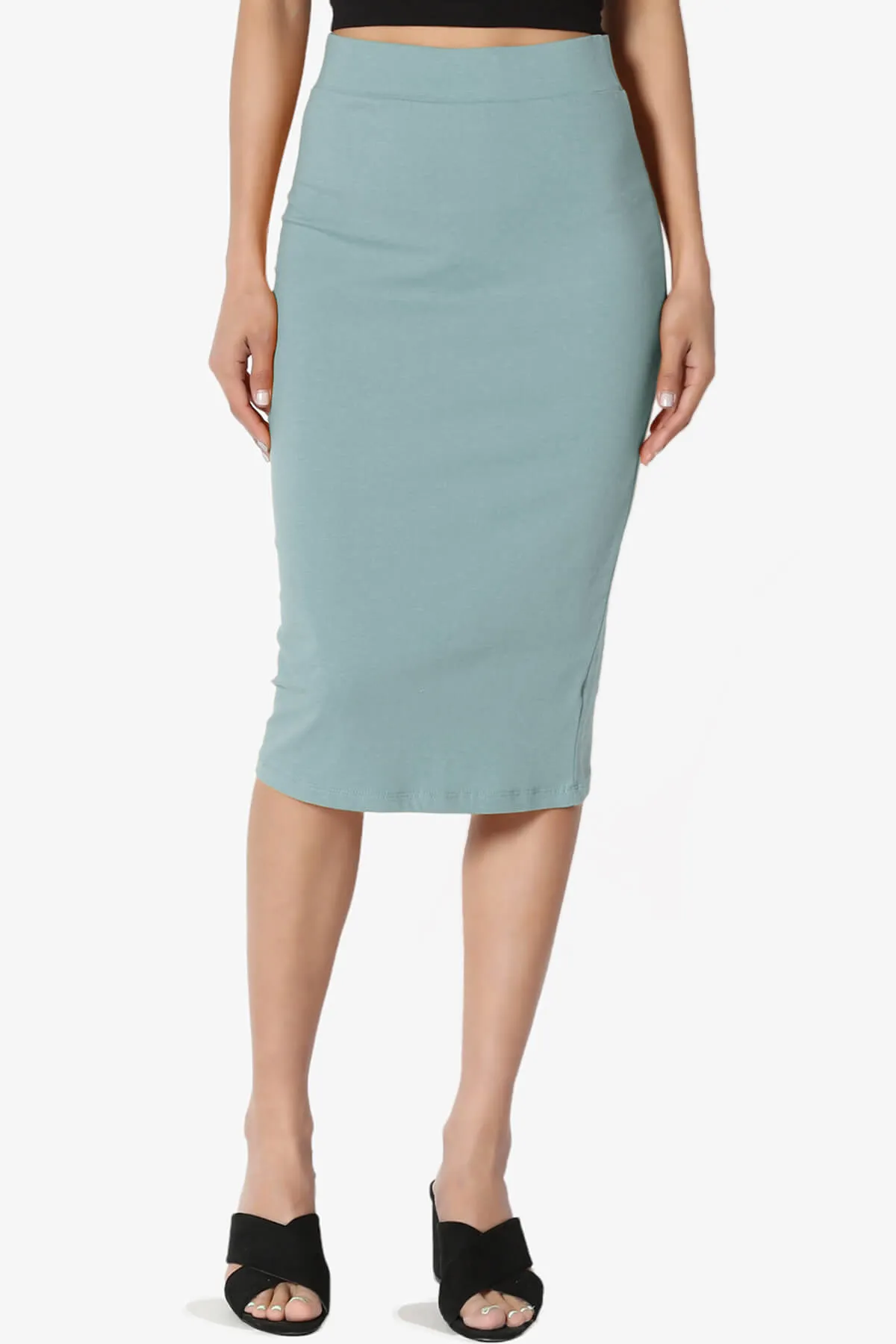 Karan Cotton Midi Pencil Skirt PLUS