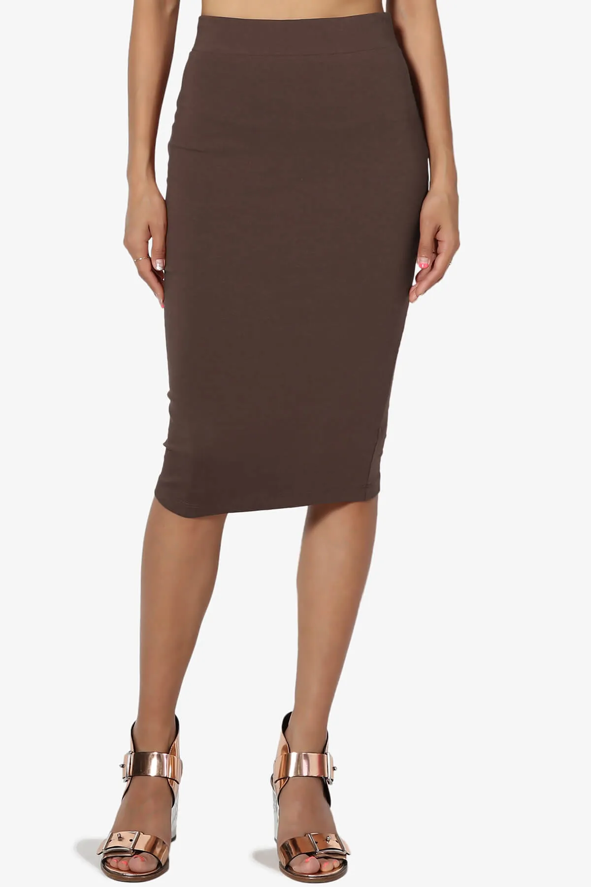 Karan Cotton Midi Pencil Skirt PLUS