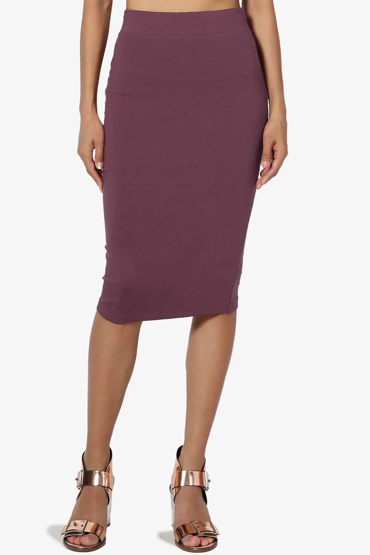 Karan Cotton Midi Pencil Skirt PLUS