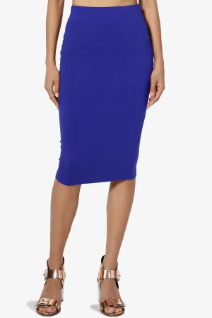 Karan Cotton Midi Pencil Skirt PLUS