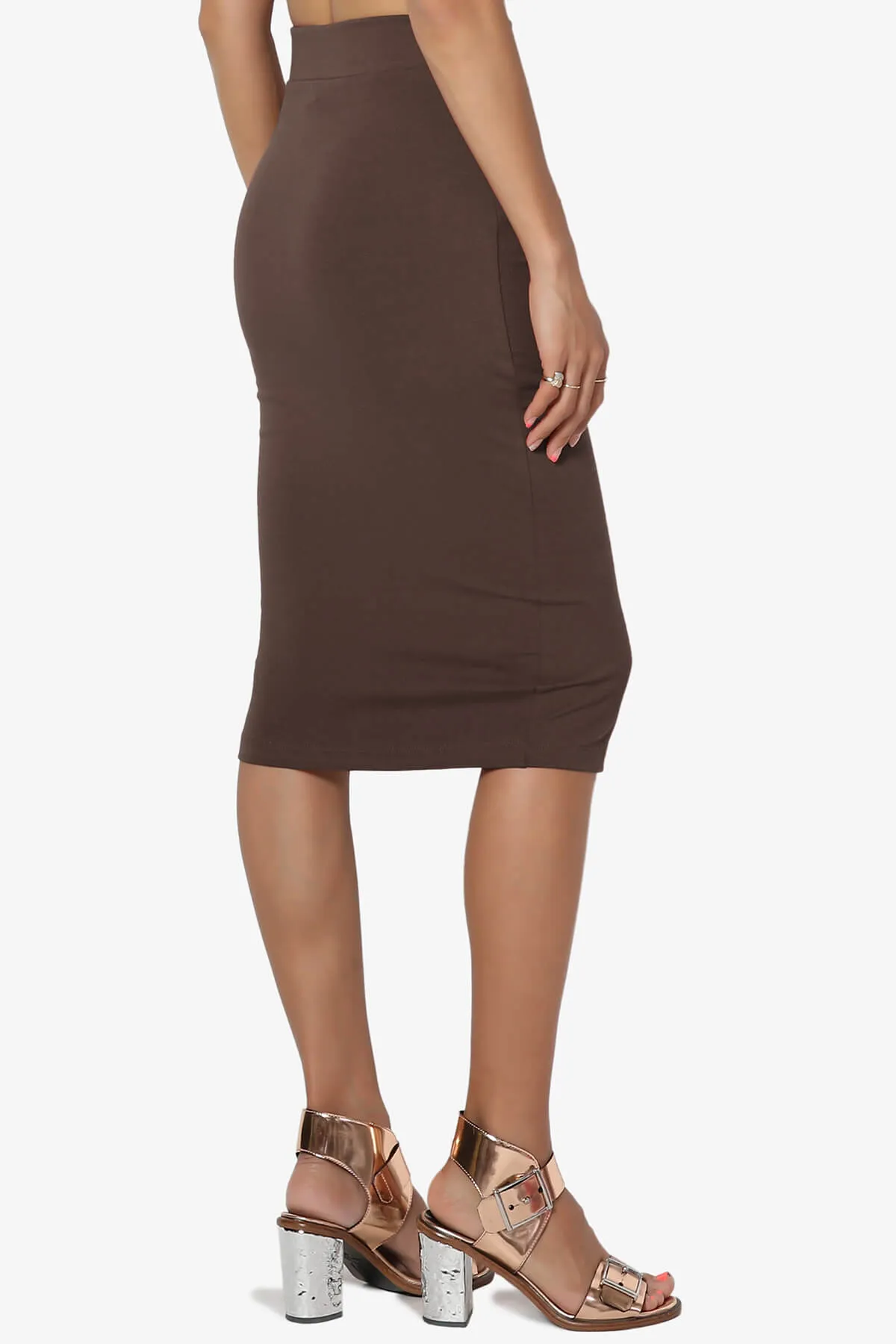 Karan Cotton Midi Pencil Skirt PLUS