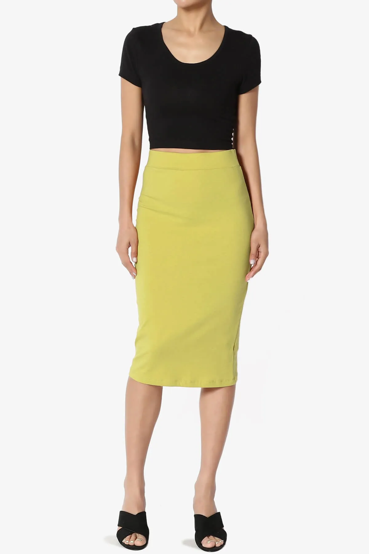 Karan Cotton Midi Pencil Skirt PLUS