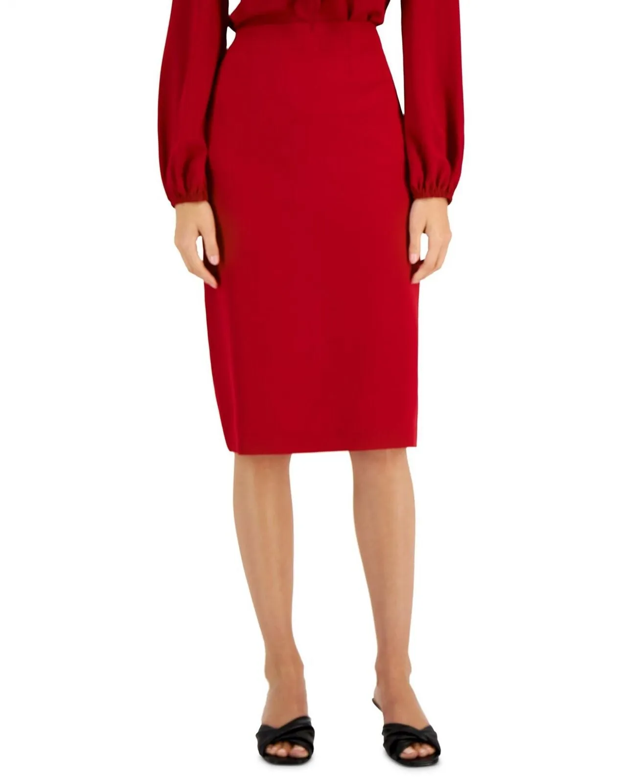 Kasper Women's Stretch-Fabric Midi Pencil Skirt 10819024