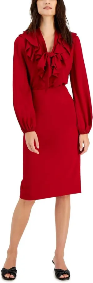 Kasper Women's Stretch-Fabric Midi Pencil Skirt 10819024