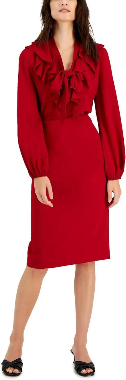 Kasper Women's Stretch-Fabric Midi Pencil Skirt 10819024
