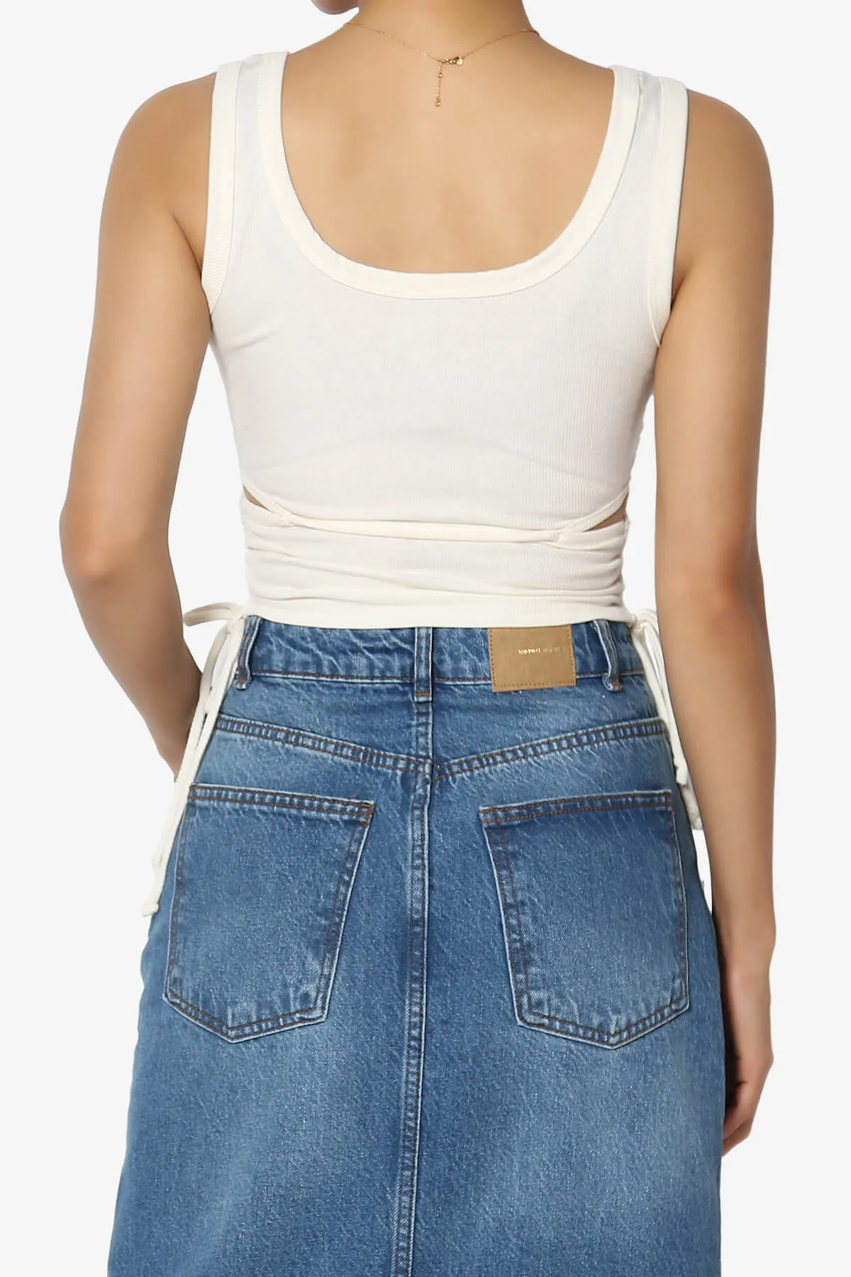 Keep Going Cutout Ruched Ribbed Tank Top