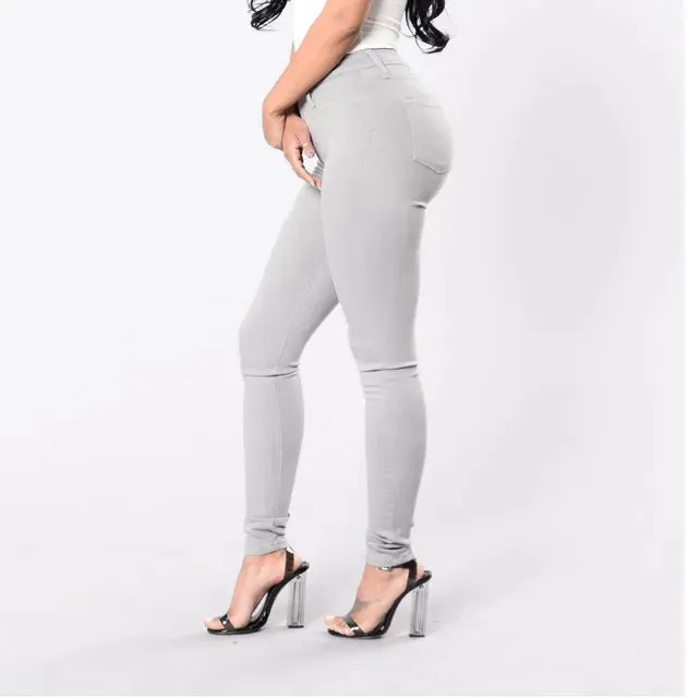 Kerri - Women's High-Waisted Skinny Office Jeans