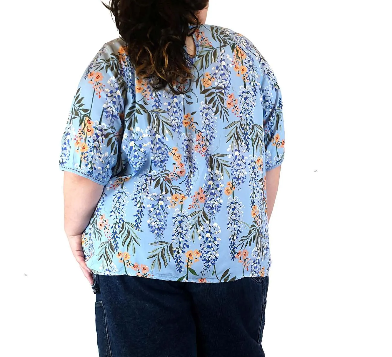 Kholo blue floral print top size 22