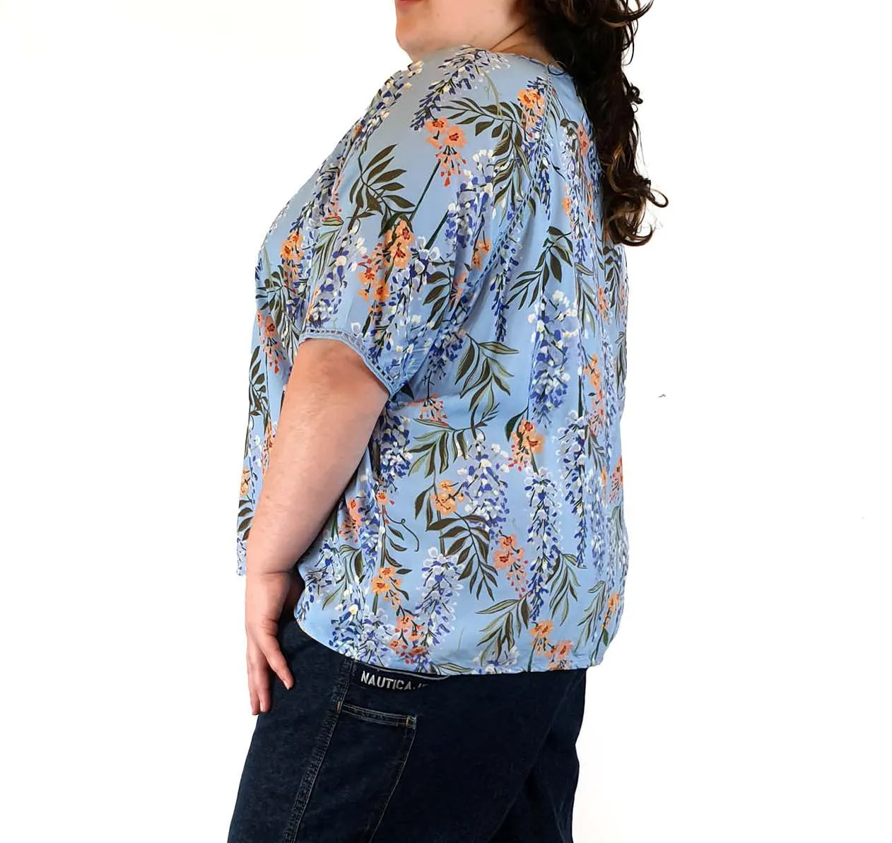 Kholo blue floral print top size 22