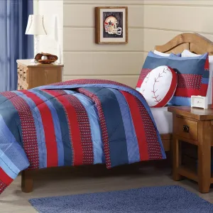 Kids Boys ed Stripes Comforter Set Horizontal
