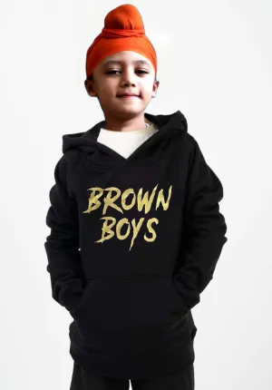 Kids Brown Boys Hoodie