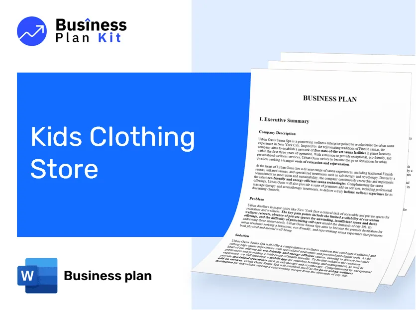 Kids Clothing Store Business Plan Example