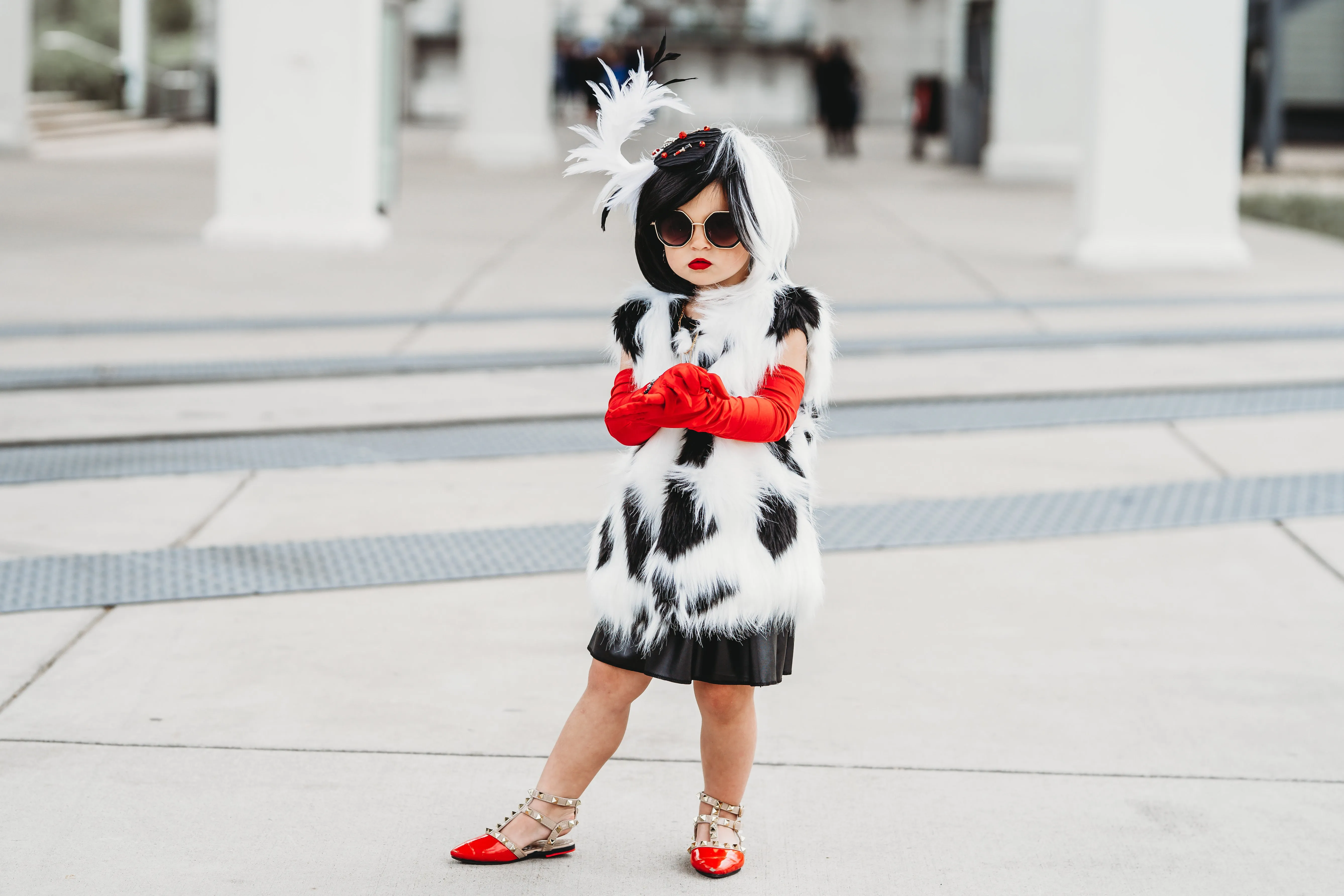 Kids Faux Fur Vest  - Cruella De Vil