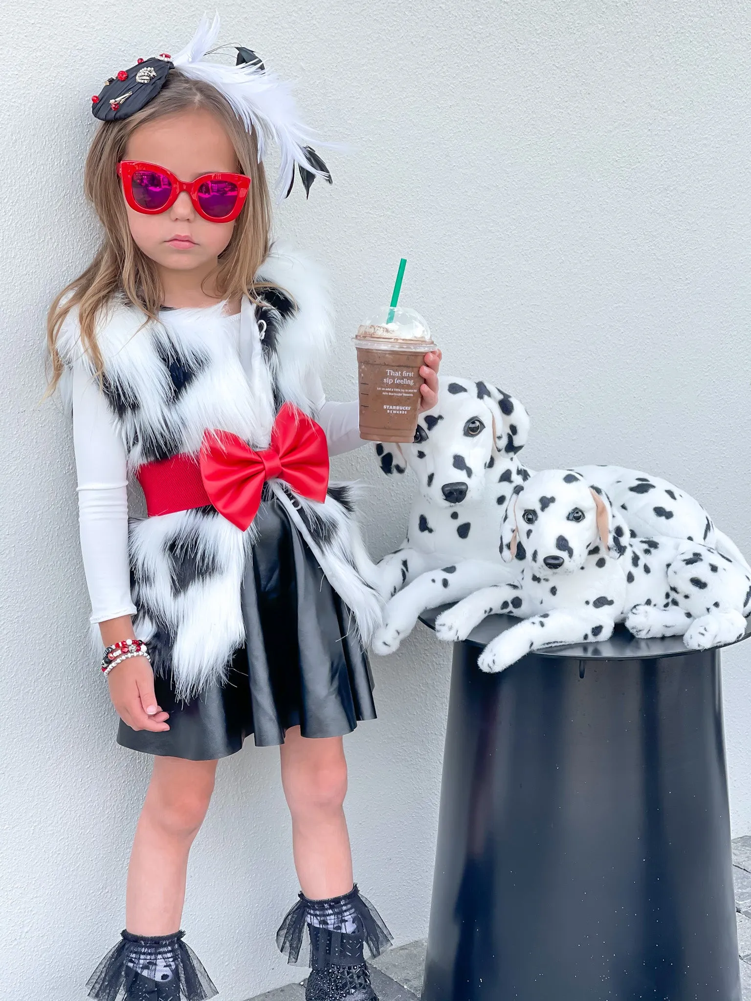 Kids Faux Fur Vest  - Cruella De Vil