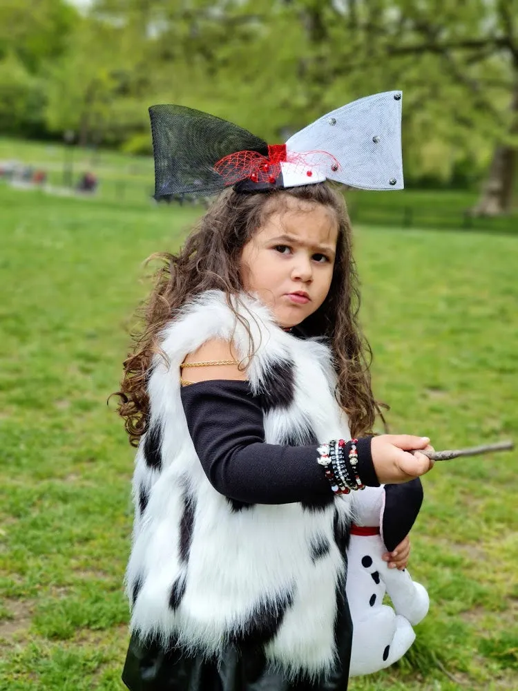 Kids Faux Fur Vest  - Cruella De Vil