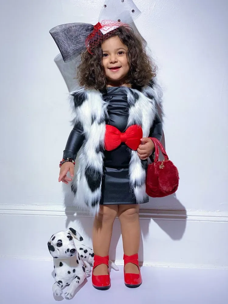 Kids Faux Fur Vest  - Cruella De Vil