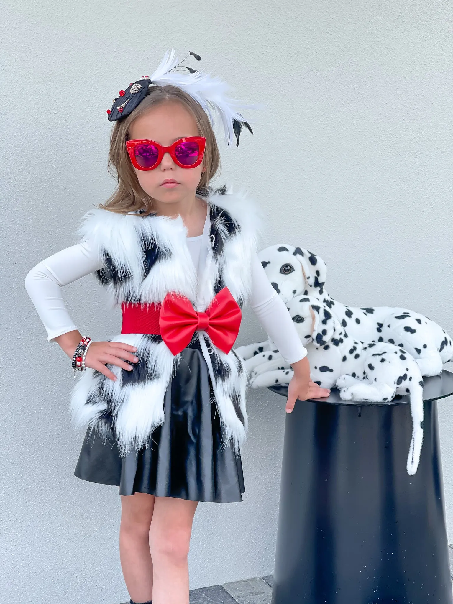Kids Faux Fur Vest  - Cruella De Vil