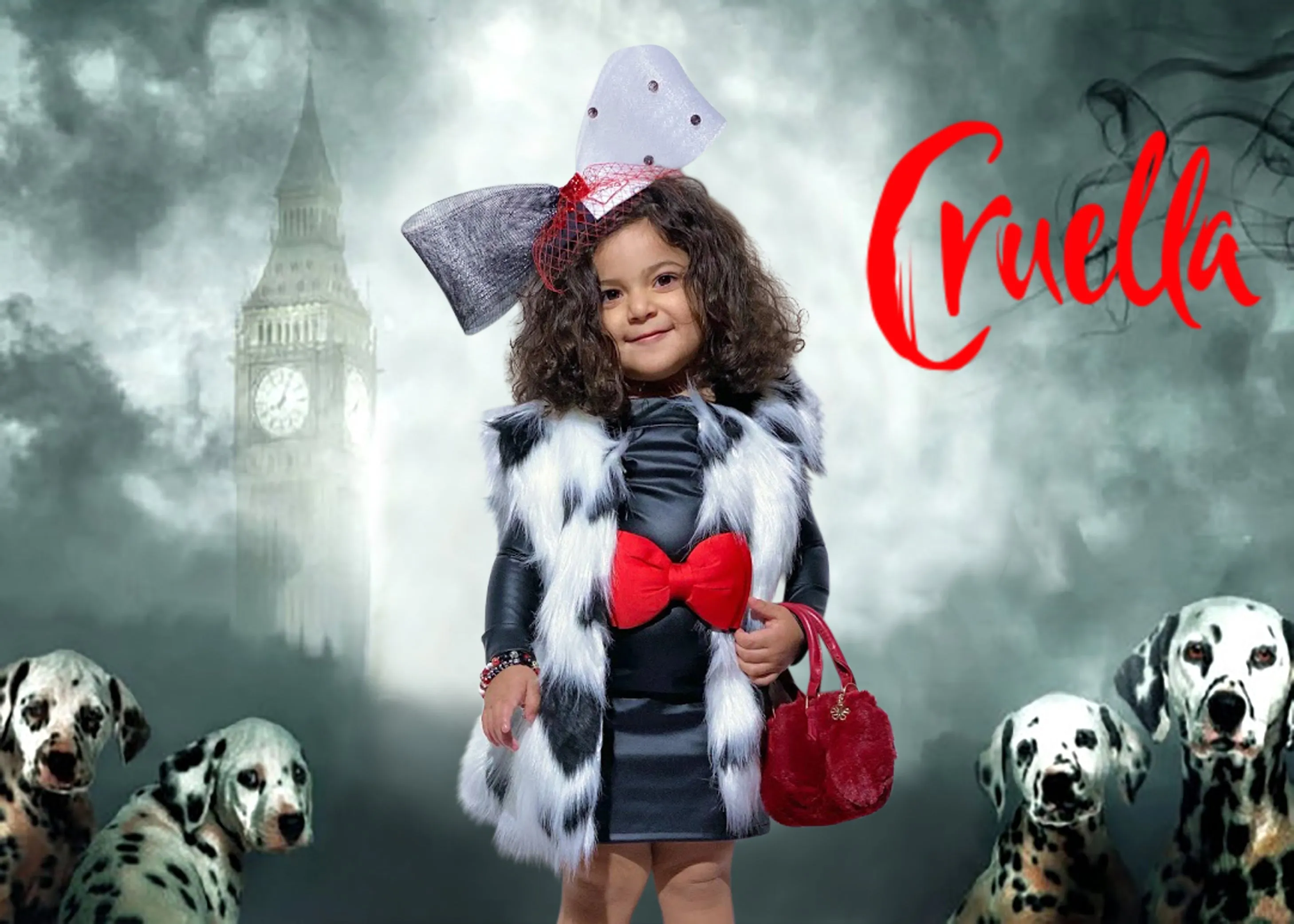 Kids Faux Fur Vest  - Cruella De Vil
