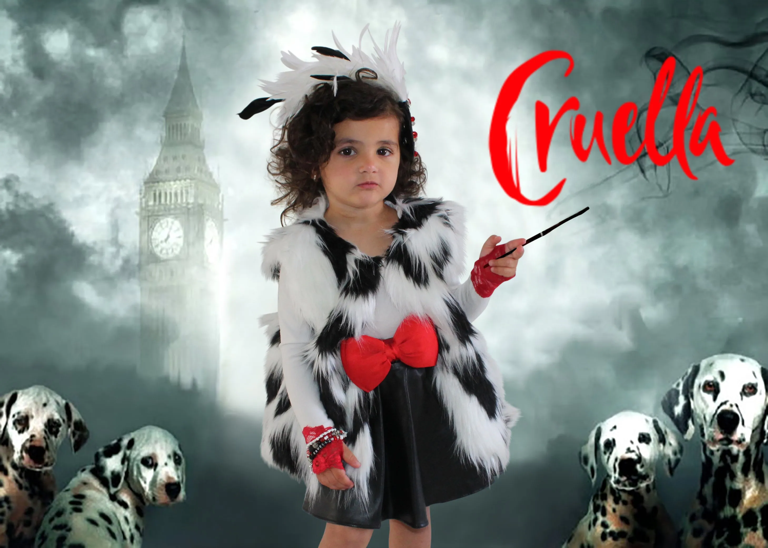 Kids Faux Fur Vest  - Cruella De Vil