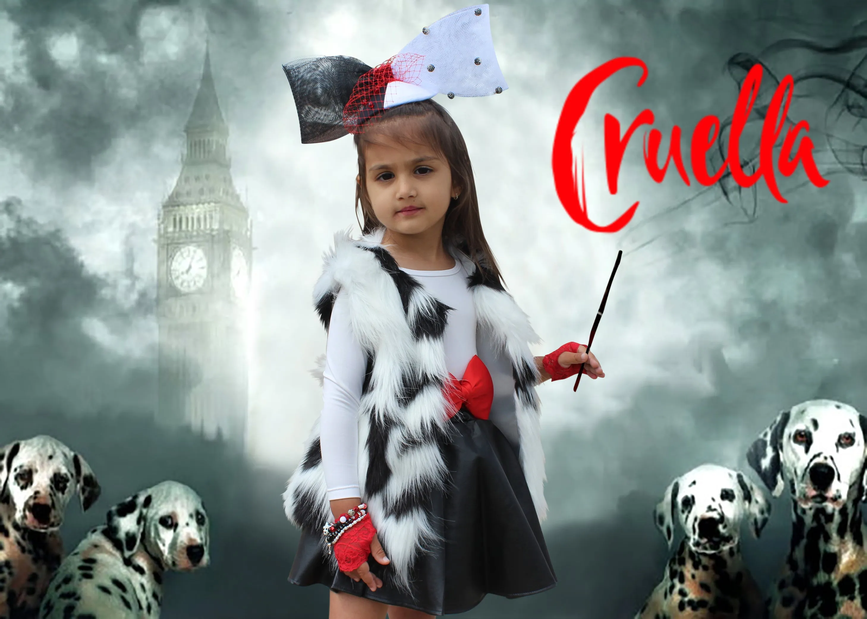 Kids Faux Fur Vest  - Cruella De Vil