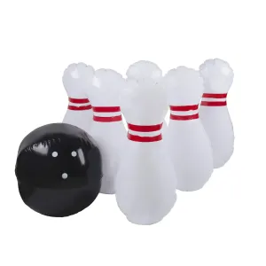 Kids Giant Bowling Game Set Inflatable Jumbo Pins and Ball Boys