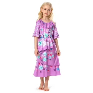 Kids Girls Encanto Cosplay Dress Costume Outfits Halloween Carnival Suit