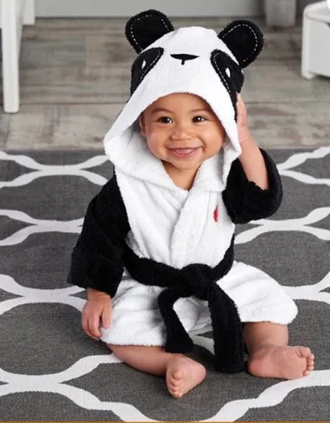Kids Hooded Animal Bathrobes/Towels - 100% Cotton